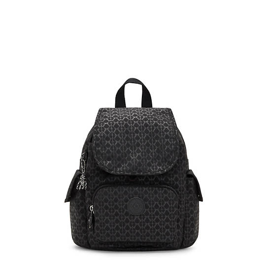 Kipling City Pack Mini Klassieke Printed Rugzak Zwart | BE 1483VR